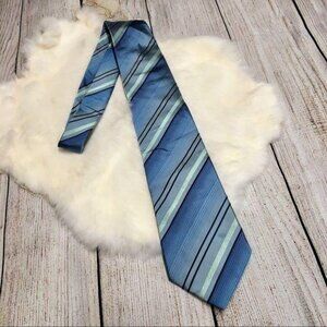 Alfani Blue Striped Silk Tie